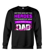 I wear Purple For My Dad Alzheimer awareness Crewneck Sweatshirt thumbnail