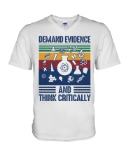 demand evidence - vintage science V-Neck T-Shirt tile