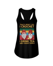 crochet tea Ladies Flowy Tank tile