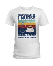 i nurse i drink coffee - vintage Ladies T-Shirt tile