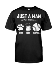 dogs beer baseball Premium Fit Mens Tee tile