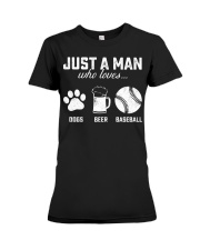 dogs beer baseball Premium Fit Ladies Tee tile