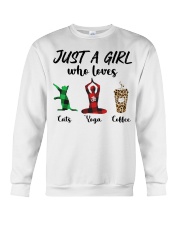 Cats Yoga Coffee Crewneck Sweatshirt tile