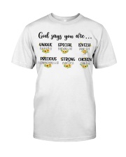 God says you are Premium Fit Mens Tee tile