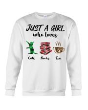 Cats Books Tea Crewneck Sweatshirt tile