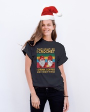 crochet coffee Classic T-Shirt lifestyle-holiday-crewneck-front-1