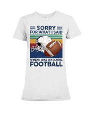 football what i say Premium Fit Ladies Tee tile