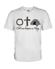 3 days V-Neck T-Shirt tile
