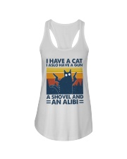 cat gun shovel alibi Ladies Flowy Tank tile