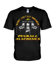 MONEY CAN T BUY HAPPINESS BUT IT CAN BUY PINBALL M V-Neck T-Shirt thumbnail
