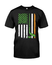 Irish American Hockey Flag Shirt Hockey St Patrick Classic T-Shirt thumbnail