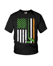 Irish American Hockey Flag Shirt Hockey St Patrick Youth T-Shirt thumbnail
