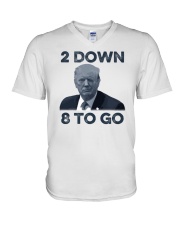 Donald Trump 2 Down 8 to Go Shirt V-Neck T-Shirt tile