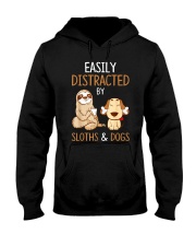 Easily Distracted By Sloths And Dogs Tshirt Sloth Hooded Sweatshirt thumbnail