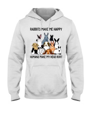 RABBITS MAKE ME HAPPY Hooded Sweatshirt thumbnail