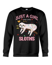 Just a Girl Who Loves Sloths T-Shirt Gift For Slot Crewneck Sweatshirt thumbnail