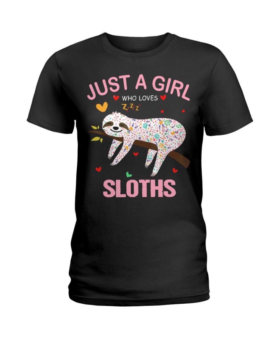 Just a Girl Who Loves Sloths T-Shirt Gift For Slot Ladies T-Shirt