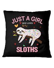 Just a Girl Who Loves Sloths T-Shirt Gift For Slot Square Pillowcase thumbnail