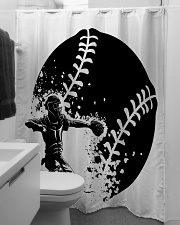 Best Baseball Lovers Gift Shower Curtain aos-shower-curtains-71x74-lifestyle-front-04