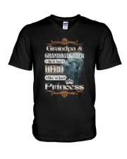 Limited Edtion - Grandpa and grandaughter V-Neck T-Shirt thumbnail