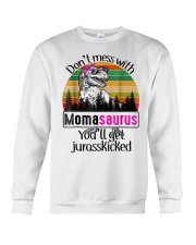 Vintage Dont Mess With Momasaurus Youll Get Jurass Crewneck Sweatshirt thumbnail