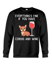 Corgie Wine Welsh Corgi Dog Red Wine Lover Gift N4 Crewneck Sweatshirt thumbnail