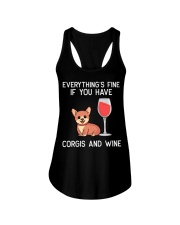 Corgie Wine Welsh Corgi Dog Red Wine Lover Gift N4 Ladies Flowy Tank thumbnail