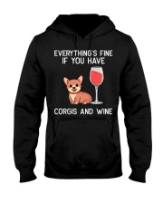 Corgie Wine Welsh Corgi Dog Red Wine Lover Gift N4 Hooded Sweatshirt thumbnail