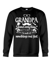 Grandpa Knows Everything 4Rt1k Funny T-shirt Crewneck Sweatshirt thumbnail