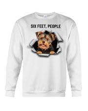 Yorkshire terrier six feet people Crewneck Sweatshirt tile