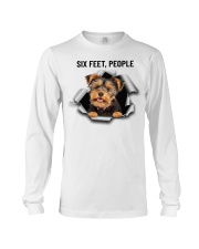Yorkshire terrier six feet people Long Sleeve Tee tile