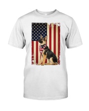 German shepherd smile flag Classic T-Shirt tile