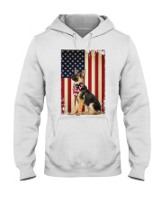 German shepherd smile flag Hooded Sweatshirt tile