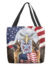 German Shepherd freedom American flag All-over Tote front