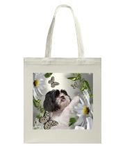 fn 5 shih tzu daisy and butterfly Tote Bag tile