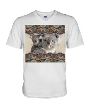 Koala Boho Pattern V-Neck T-Shirt tile