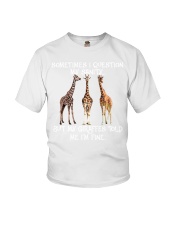 Question my sanity Giraffe Youth T-Shirt tile
