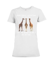 Question my sanity Giraffe Premium Fit Ladies Tee tile
