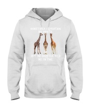 Question my sanity Giraffe Hooded Sweatshirt tile