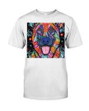 Colored face German Shepherd Classic T-Shirt tile