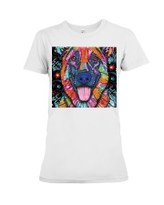Colored face German Shepherd Premium Fit Ladies Tee tile