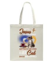 Cats coffee and God Tote Bag tile
