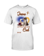 Cats coffee and God Classic T-Shirt tile