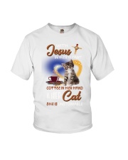 Cats coffee and God Youth T-Shirt tile