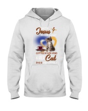 Cats coffee and God Hooded Sweatshirt tile