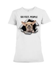 Chihuahua six feet people Premium Fit Ladies Tee tile