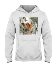 Yorkshire terrier daisy and butterfly face Hooded Sweatshirt tile