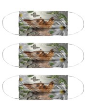Yorkshire terrier daisy and butterfly face Cloth Face Mask - 3 Pack front