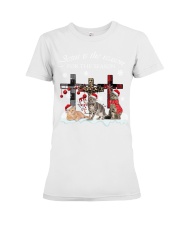 Cats and God Premium Fit Ladies Tee tile