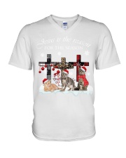Cats and God V-Neck T-Shirt tile